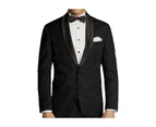 Varce Italia Men's Patterned Tuxedo Dinner Jacket/Blazer - Black