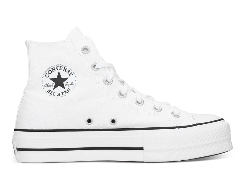 Converse Women's Chuck Taylor All Star Lift High Top Platform Sneakers -  White/Black 