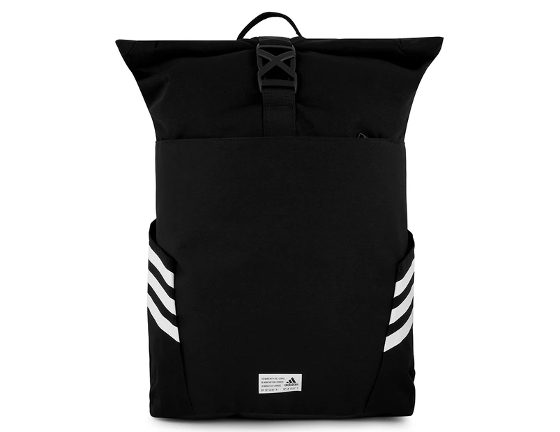 Adidas 30L Classic Roll-Top Backpack - Black/White