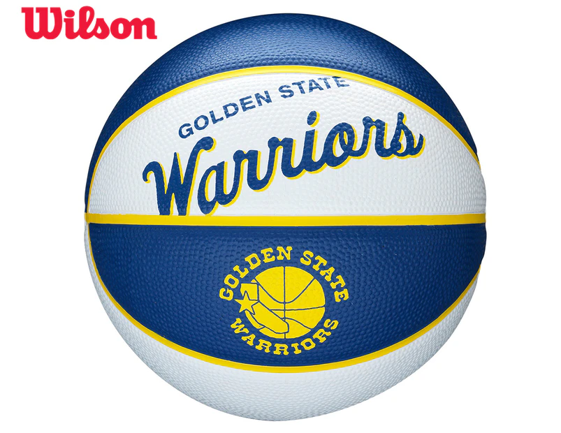 Wilson NBA Team Retro Mini Size 3 Basketball - Golden State Warriors