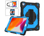 WIWU C2 Robot 9.7" iPad Case Kids Anti-fall Protective Cover Kickstand+Strap For New iPad 2017/2018 iPad Pro 9.7-Black&Blue