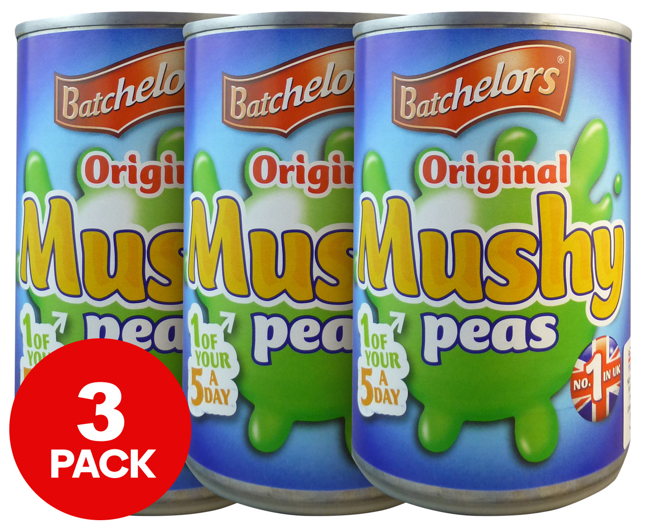 3 X Batchelors Mushy Peas Original 300g Au