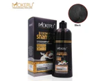 Mokeru 500ml Hair Color Coconut Oil Essence Cover White Hair Dye Shampoo Long Lasting Black