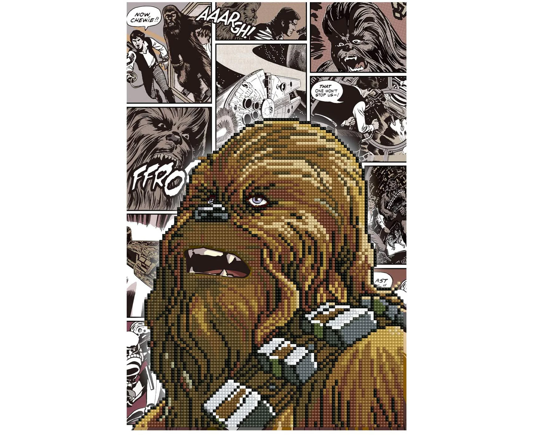 Star Wars CHEWBACCA, 5D Multi Faceted Diamond Painting Art Kit - CLEARANCE