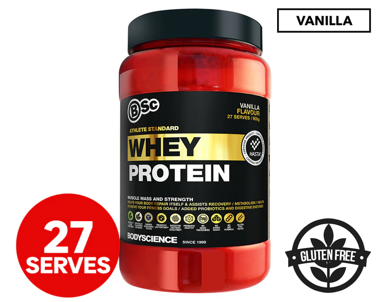 BSc Athlete Standard Whey Protein Powder Vanilla 900g