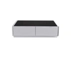 Coffee Table High Gloss Finish MDF Black & White Colour with 2 Drawers Storage
