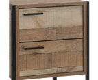 Bedside Table 2 drawers Side Table Night Stand Particle Board Construction in Oak Colour