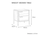 Melbournians Furniture Mascot Bedside Table Oak Colour