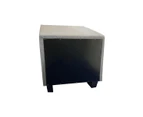 Bedside Table 2 drawers Side Table Night Stand Upholstery Fabric Storage in Light Grey Colour