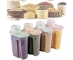 1.9L 4Pcs Airtight Food Container Storage Box Rice Cereal Bean Box 1