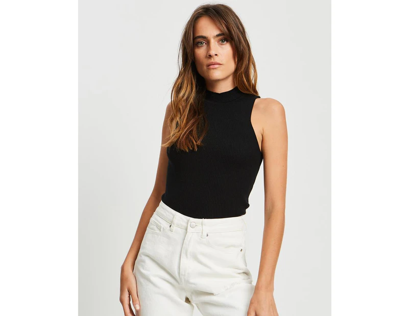 THE FATED Women's Harlow Knit Top - Black - Tee