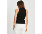 THE FATED Women's Harlow Knit Top - Black - Tee