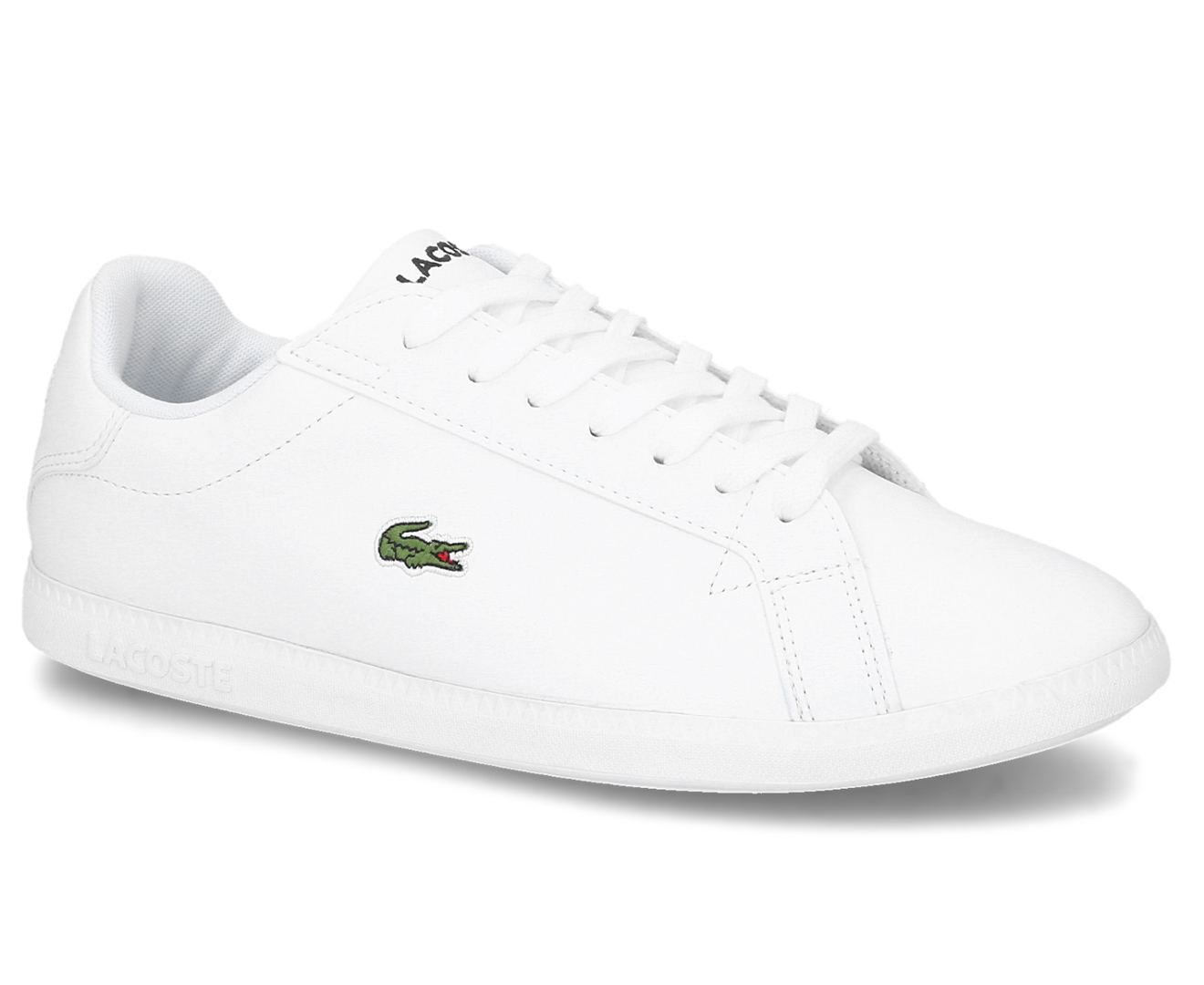 Lacoste Women's Graduate Bl 1 Leather Sneakers - White | Catch.com.au