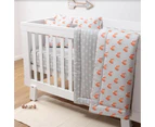 The Peanut Shell 4-Piece Cot Bedding Set - Foxy