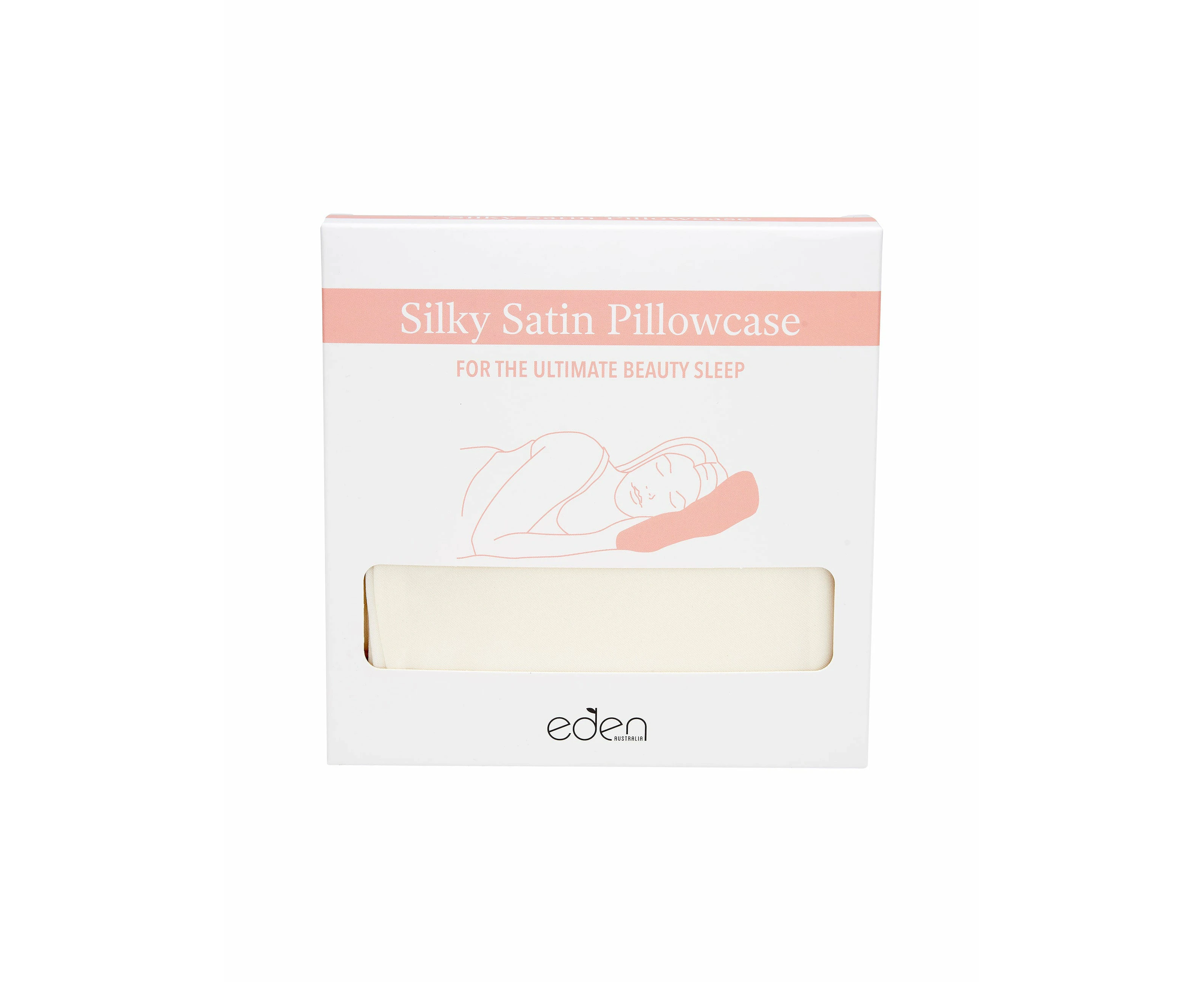 Eden Australia Silky Satin Pillowcase White