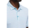 adidas Ultimate365 Allover Print Primegreen Polo Shirt - White/Sonic Aqua -  Mens
