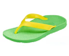 ARCHLINE Flip Flops Orthotic Thongs Arch Support Shoes Footwear - Green/Gold