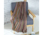 130*170cm Cozy Decorative Knit Woven  Throw Blanket - Red