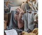130x160cm Cozy Decorative Knit Woven  Throw Blankets