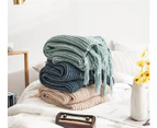 130x160cm Cozy Decorative Knit Woven  Throw Blankets