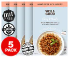 5 x Well & Good Easy Meals Mexican Chilli w/ Black Beans & Brown Rice 170g