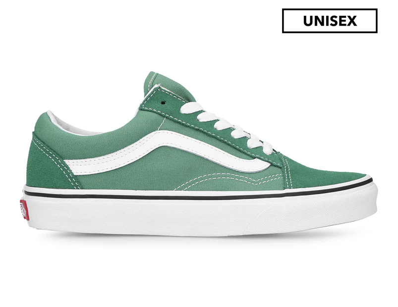 Vans Unisex Old Skool Sneakers - Deep Grass Green/True White