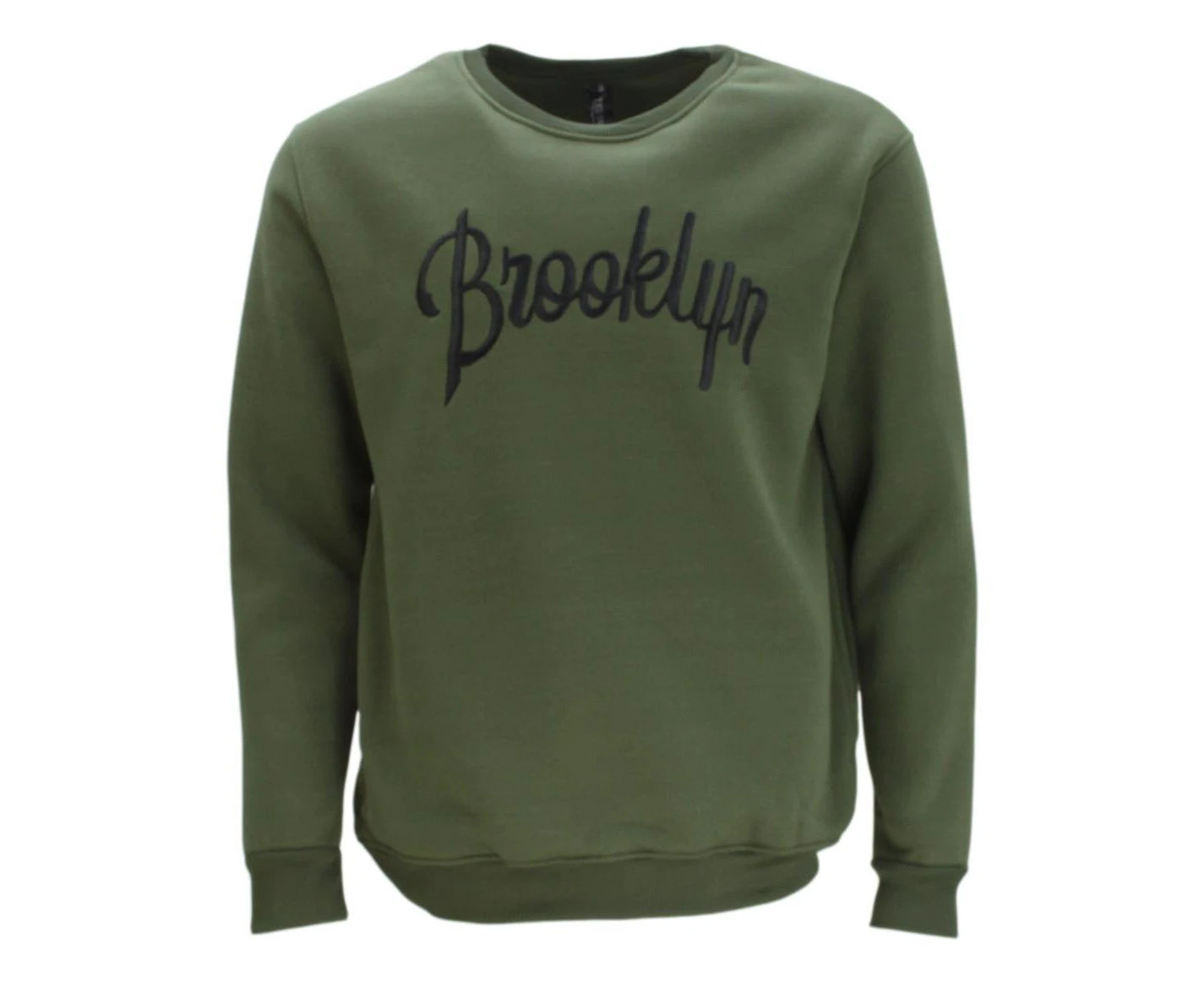 FIL Men's Fleece Crew Neck Sweater Embroidered - Brooklyn/Olive