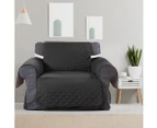 1 Seater Sofa Covers Quilted Couch Lounge Protectors Slipcovers Light Grey