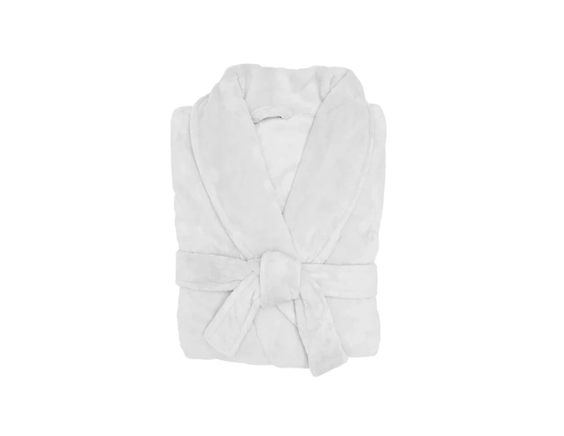 Bambury Angove Microplush Robe L/XL White