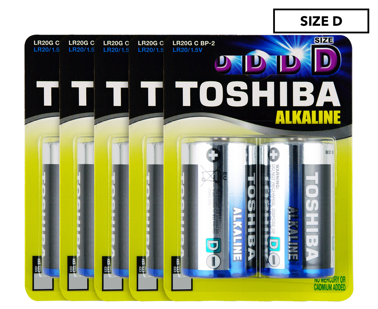 LR20 - Pack Of 2 Battery Toshiba