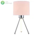 Lexi Lighting Sylive Table Lamp - Chrome/White Shade