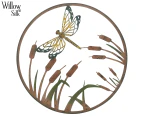 Willow & Silk 70cm Round Laser-Cut Dragonfly Wall Art - Multi