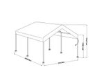 Flyline Portable Carport Garage Shelter Canopy 10ft x 20ft
