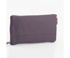 Genuine Soft Leather Double Sided Glasses Spectacle Case [colour: Purple]