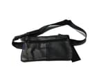 GENUINE LEATHER BUM BAG Waist Money Travel Belt Black Pouch Security Zip Fashion 3
