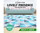 Artiss Floor Rugs 160 x 230 Area Rug Large Carpet Soft Bedroom Modern Short Pile