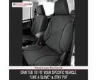 Isuzu D-Max D Max Dual Cab 2012-2020 TRADIES Canvas Grey FRONT Car Seat Covers - Grey