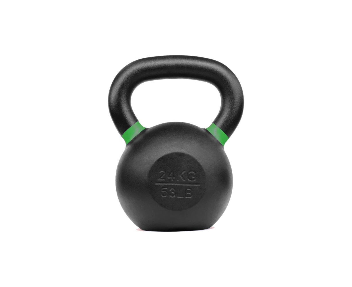 Verpeak Cast Iron Kettlebell Powder Coated Dumbbell Weight Lifting Gym Crossfit 24KG