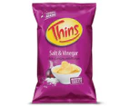 18 x Thins Potato Chips Salt & Vinegar 45g