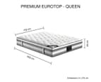 Mattress Euro Top Queen Size Pocket Spring Coil with Knitted Fabric Medium Firm 34cm Thick 10