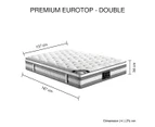 Mattress Euro Top Double Size Pocket Spring Coil with Knitted Fabric Medium Firm 34cm Thick