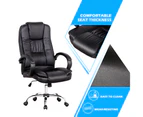Advwin PU Leather Office Chair Ergonomic Executive Gaming Chair Height Adjustable Black