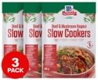 3 x McCormick Slow Cooker Recipe Base Beef & Mushroom Ragout 40g 1