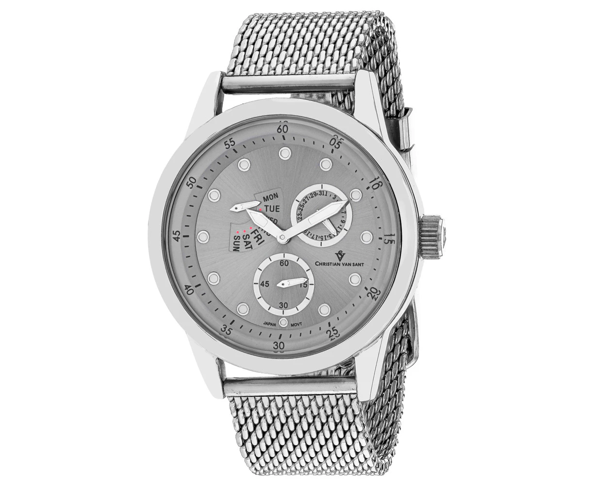 CHRISTIAN VAN SANT Men's Rio Analog Quartz Watch | Silver Dial