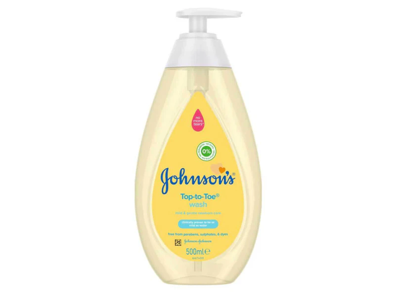 J&J Baby Top To Toe Wash Pump - 500ml Bottle