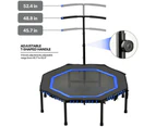 48'' Mini Trampoline Foldable Fitness Exercise Mini Rebounder Indoor Cardio