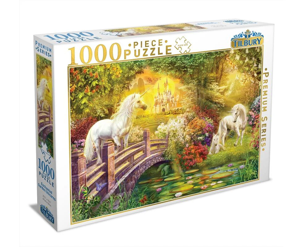 1000pc Tilbury Kids/Family Enchanted Garden Unicorns 69cm Jigsaw Puzzle Toy 8y+