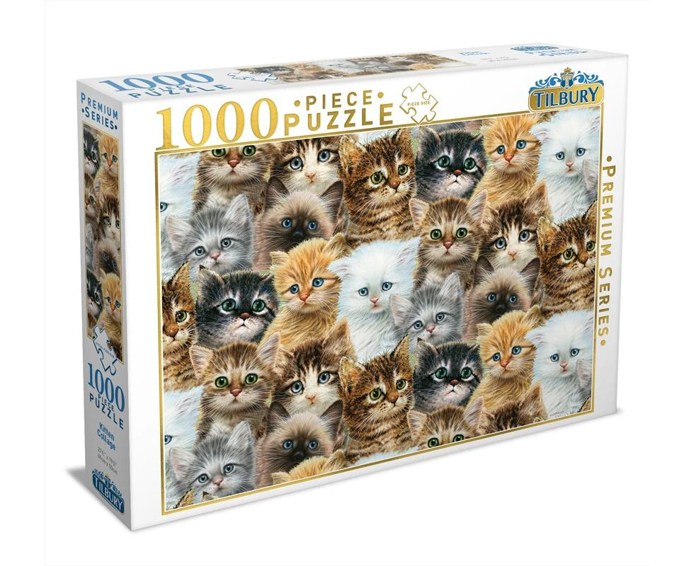 1000pc Tilbury Kids/Family/Teen Kittens Collage 69x50cm Jigsaw Puzzle Toys 8y+