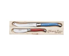 2pc Cheese Knife & Spreader Set - Made in France - Mixed Colour