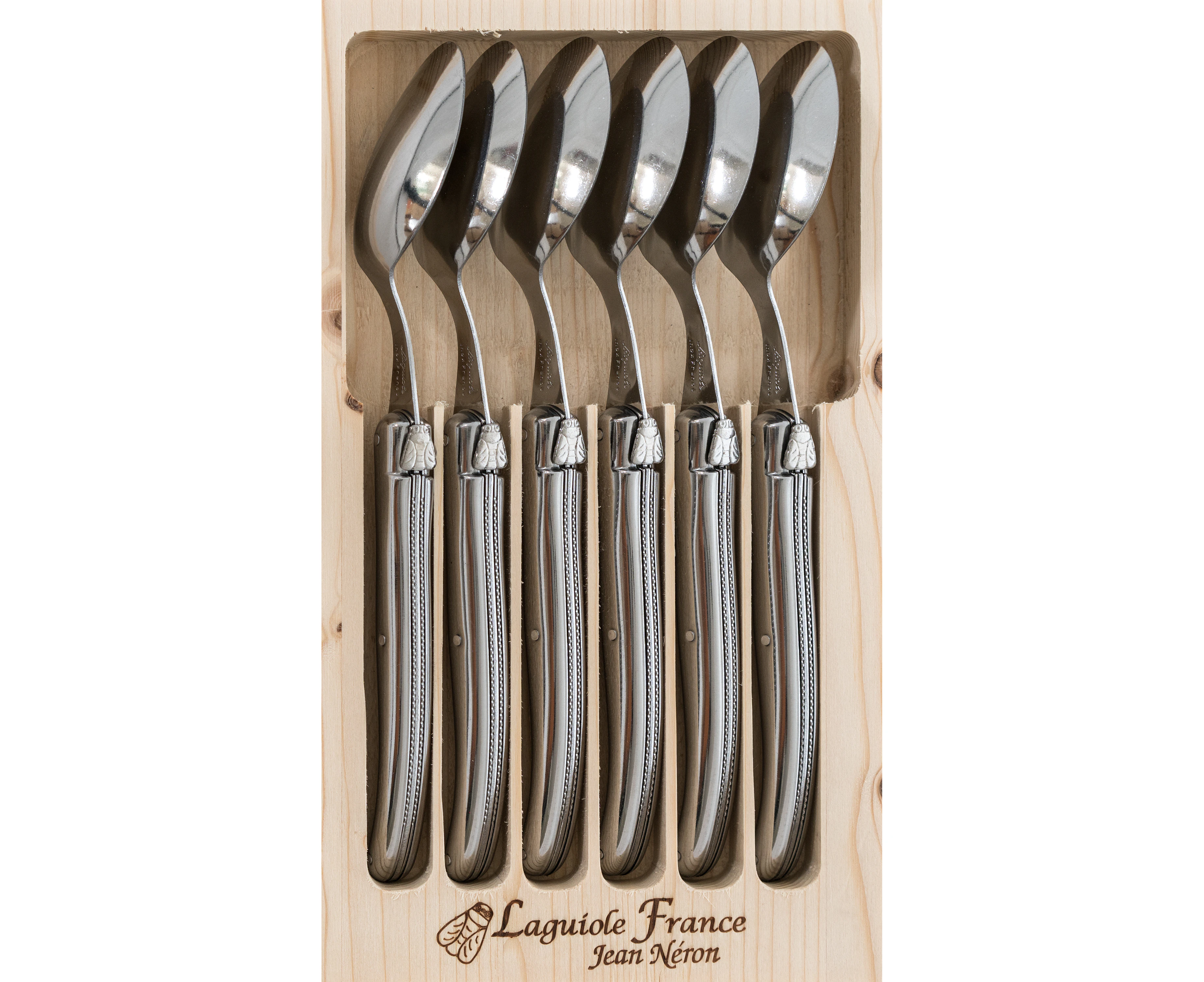 6pc Soup/Dessert Spoon Set - Made in France - Stainless Steel